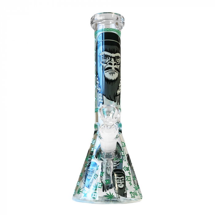 Bong sticla, Black Sheep, Glow Green Gorilla, Triple Glass, 25cm [3]