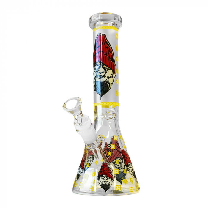 Bong sticla, Black Sheep, Glow Dark Yellow Gorilla, Triple Glass, 25cm [1]