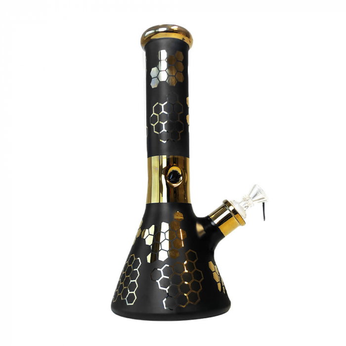 Bong sticla, Black Sheep, Black Bee Hexagon Triple Glass, 32cm [2]