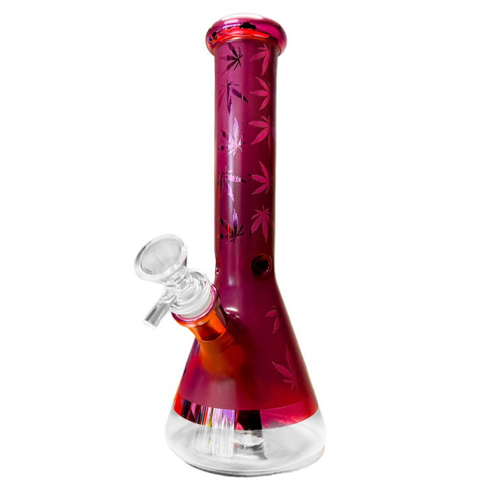 Bong sticla, Black Sheep, Weed Leaves Purple, 25cm [1]