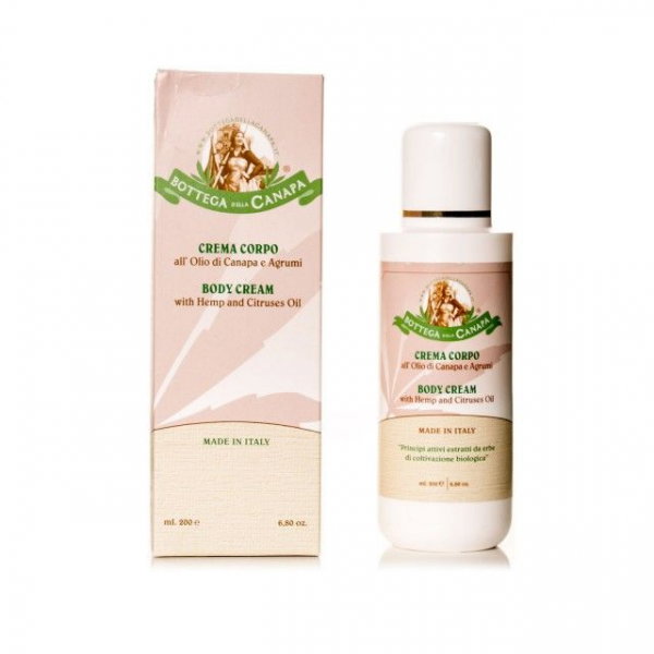 Crema de corp cu citrice si ulei de canepa, Organic, 200ml [1]