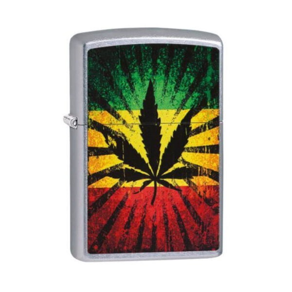 Bricheta originala Zippo, Cannabis Design Rastafari Leaf [1]