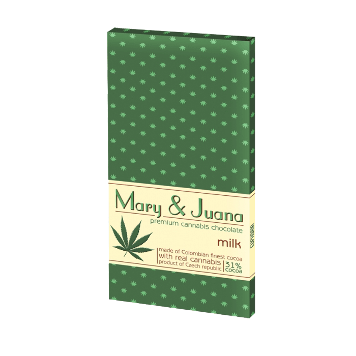 Ciocolata premium 'Euphoria' Mary & Juana, Cu Lapte, 95gr [1]