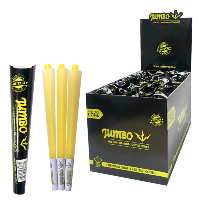 Conuri din canepa pre-rulate Jumbo, King Size, Black x3 [2]