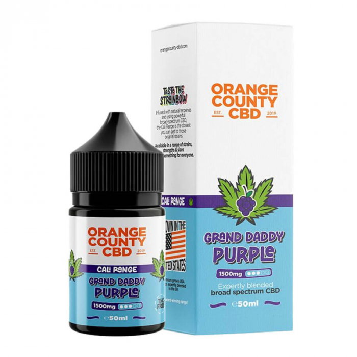 E-Lichid CBD 3%, Orange County CBD Cali E-Liquid Grand Daddy Purple, 1500mg, 50ml [1]