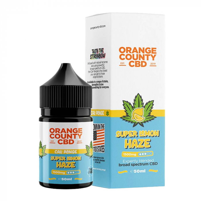 E-Lichid CBD 3%, Orange County CBD Cali E-Liquid Super Lemon Haze, 1500mg, 50ml [1]