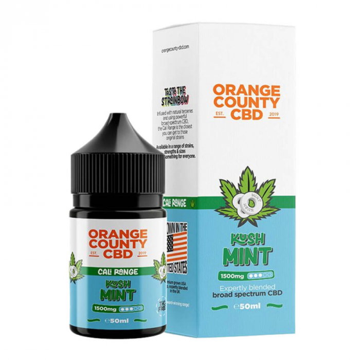 E-Lichid CBD 3%, Orange County CBD Cali E-Liquid Kush Mint, 50ml [1]