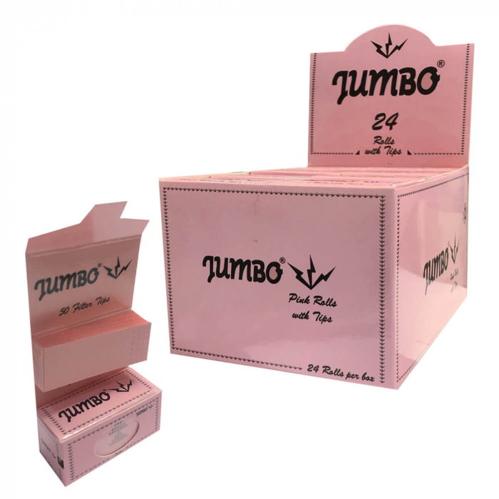 Foite Rola Jumbo, Roz + Filtre [1]