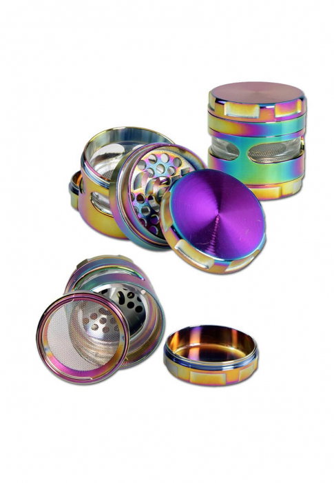 Grinder metalic 4 Parti, Cu View, Multicolor, Ø62mm [1]