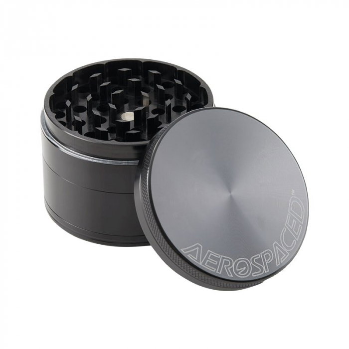 Grinder metalic Aerospaced by Higher Standards, Gun Black, 4 parti, Ø63mm [1]