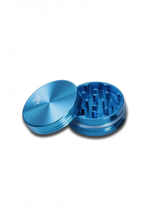 Grinder metalic 'Black Leaf', Al SkyBlue, 2 Parti, Ø40mm [2]