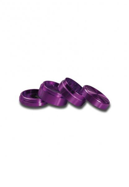 Grinder Black Leaf, Groove, 4 Parti, Purple, Ø40mm [2]