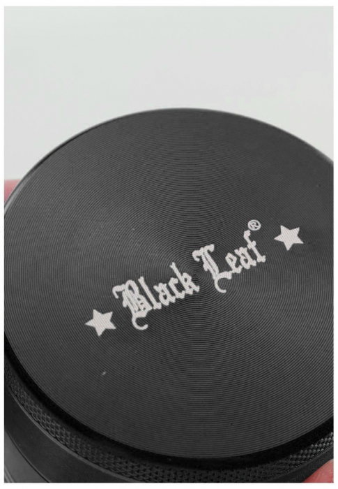 Grinder metalic Black Leaf, Mandala, 4 parti, Negru, Ø50mm [2]