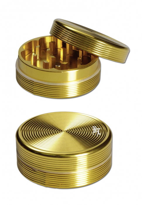 Grinder metalic 'Black Leaf' Riple, 2 parti, Auriu, Ø50mm [1]