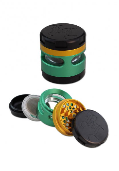Grinder 'Black Leaf' Windoz, 4 Parti, Mix, Ø62mm [1]