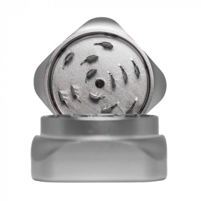 Grinder metalic Krush Kube 2.0, Steel Grey, 2 Parti, Ø55mm [1]