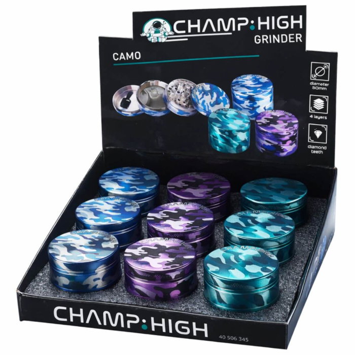 Grinder metalic, Champ-High, Camo, 4 Parti, Ø50mm [1]