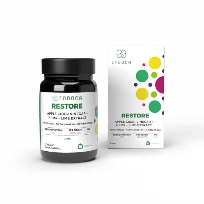 Jeleuri CBD, Endoca, RESTORE, Lime, 1200mg [1]