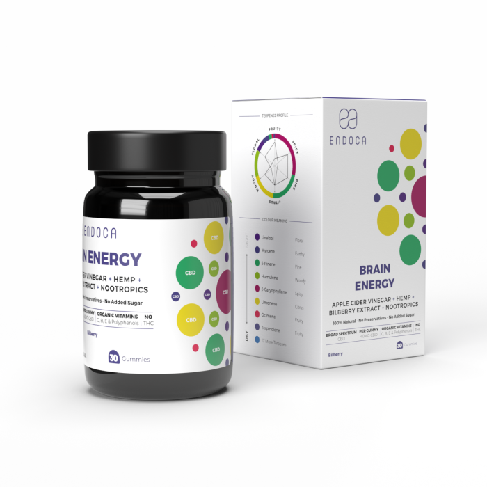 Jeleuri CBD, Endoca, BRAIN ENERGY, Bilbery, 1200mg [4]