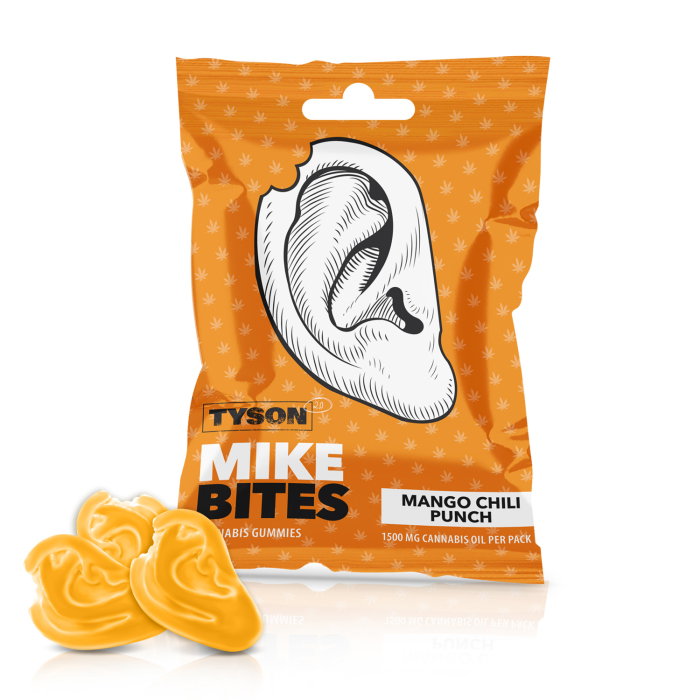 Jeleuri cu ulei de canabis , Tyson 2.0, Mike's Bites Mango Chili Punch, 50g [1]