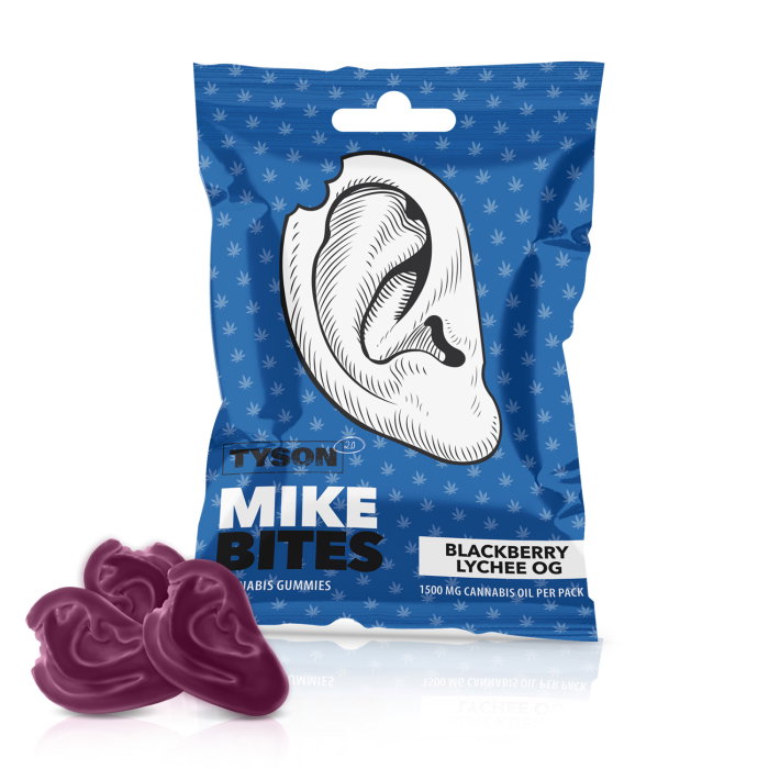 Jeleuri cu ulei de canabis , Tyson 2.0, Mike's Bites Blackberry Lychee OG, 50g [1]