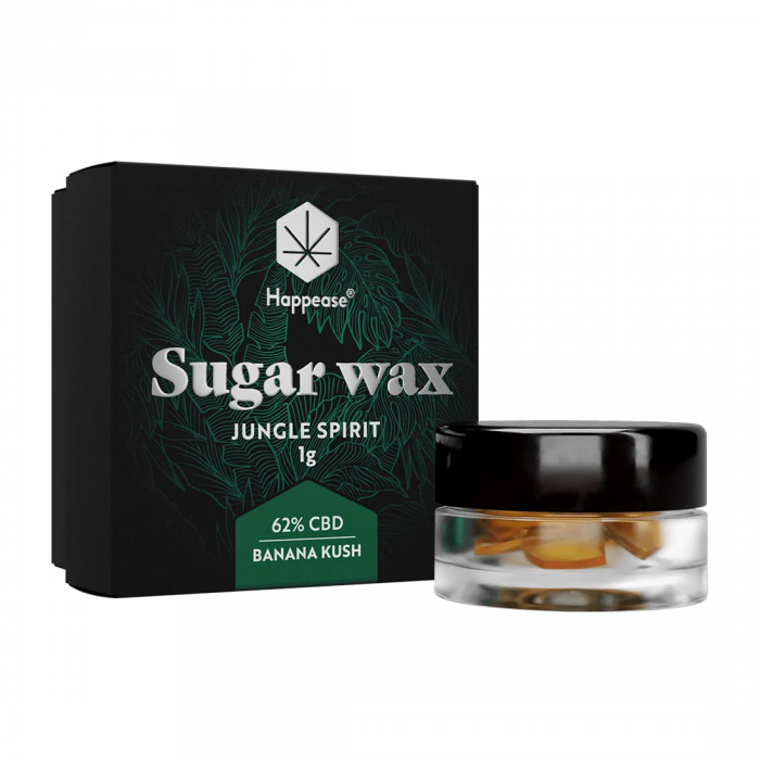 Sugar Wax CBD + terpeni, 62%, 1gr, HAPPEASE, Banana Kush [1]