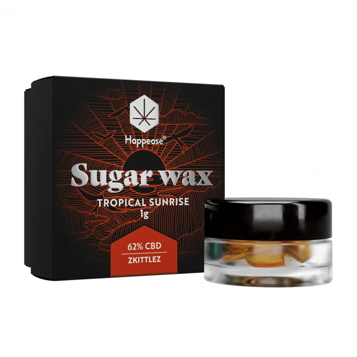 Sugar Wax CBD + terpeni, 62%, 1gr, HAPPEASE, Zkittlez [1]