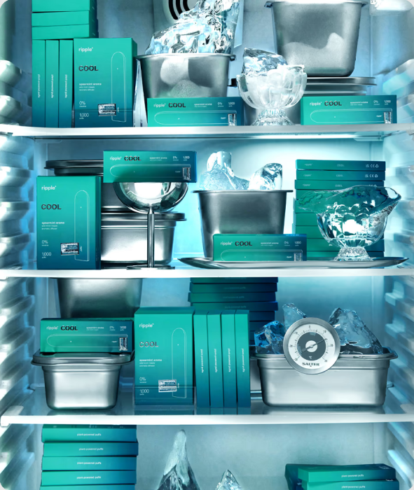 Tigara electronica, Ripple+, COOL, Spearmint, fara nicotina, 1000 pufuri [4]