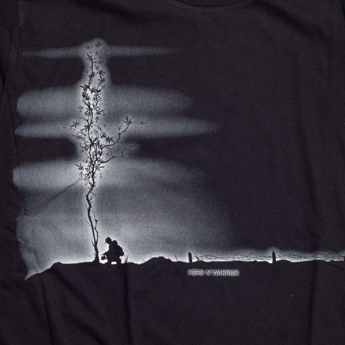 Tricou THTC Herb N Warrior - Canepa/Bumbac - Negru [2]