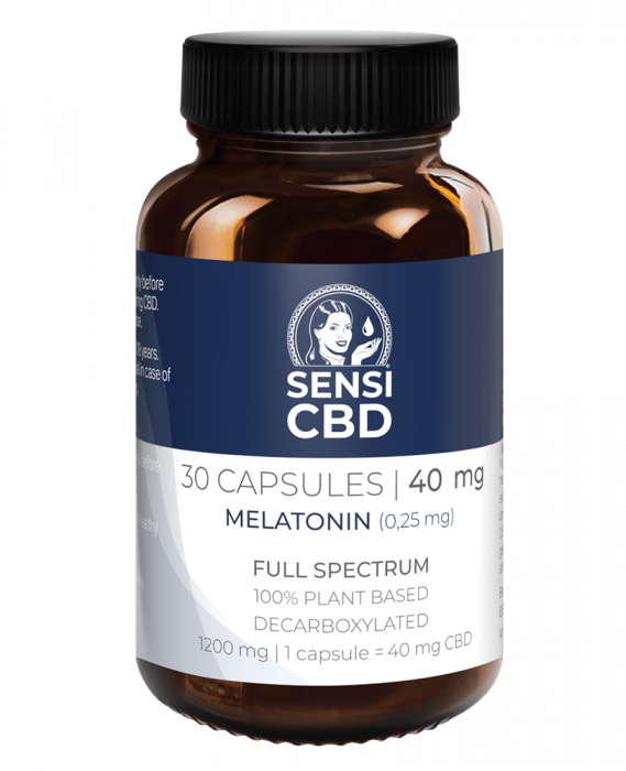 Ulei de Canabis CBD, 30 capsule, 1200mg, Melatonina [1]
