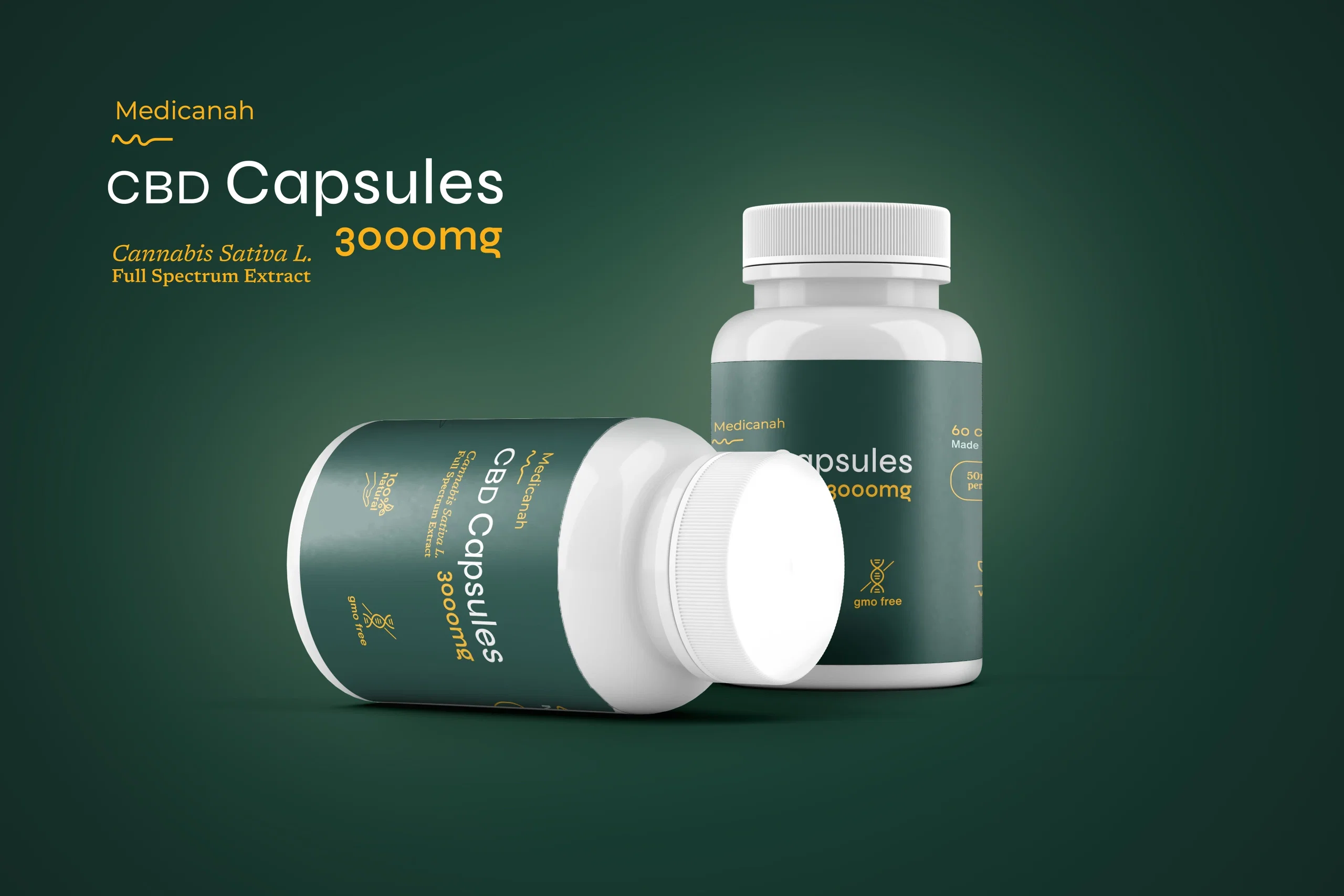 Pachet PROMO 4+1 Canabis Oil Capsule CBD, Full Spectrum, 60 capsule, 50mg (3000mg) [2]
