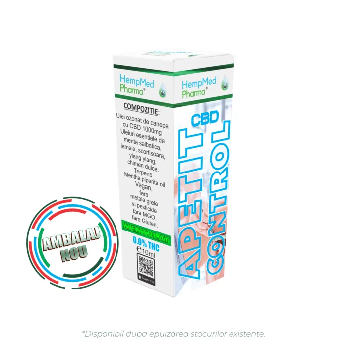 Ulei de Canepa Ozonat CBD 1000mg, Apetite Control, HempMedPharma, 10ml [1]