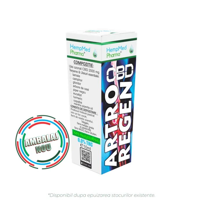 Ulei de Canepa Ozonat CBD 2000mg, Artro Regen, HempMedPharma, 10ml [1]