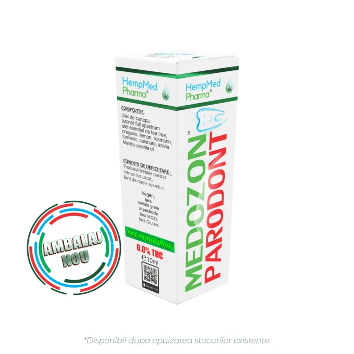 Ulei de Canepa Ozonat CBD 250mg, Medozon Paradont, HempMedPharma, 10ml [1]