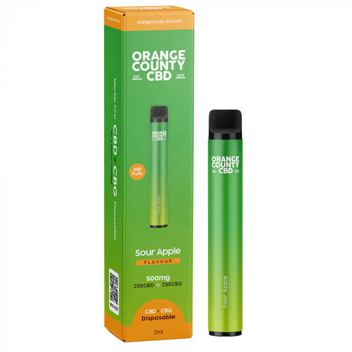 Vaporizator CBD + CBG, Orange County CBD, Sour Apple, 500mg [1]