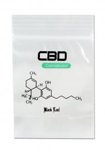 Pungi resigilabile - Punga Resigilabila Black Leaf CBD, 40x60mm, 100buc