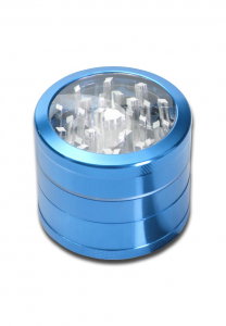 Grindere Tutun & Plante - Grinder metalic Neutral Window, Sky Blue, 4 parti, Ø50mm
