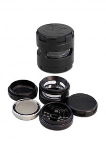 Accesorii - Grinder Black Leaf, Windoz, 4 Parti, Negru, Ø62mm