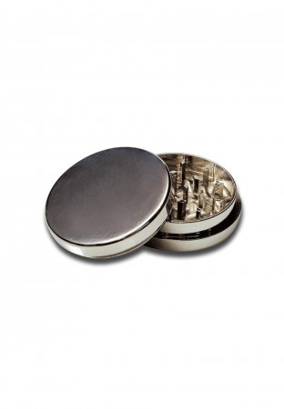 Grindere Tutun & Plante - Grinder metalic Chrome, 2 parti, Ø55mm