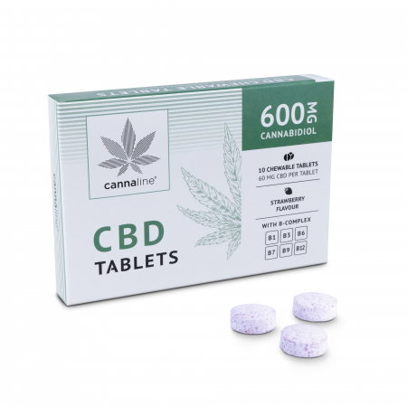 Ulei CBD - Tablete CBD, Aroma capsuni, 10 buc, 600mg