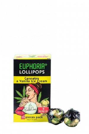 Bomboane & Gume - Acadele cu aroma de canabis, Euphoria, Vanilla Ice Cream, 1 buc
