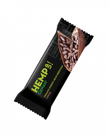 Alimente & Dulciuri - Baton proteic cu canepa, CANAH, cacao, 48g