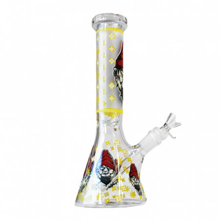 Bong sticla, Black Sheep, Glow Dark Yellow Gorilla, Triple Glass, 25cm [1]