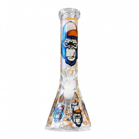 Bong sticla, Black Sheep, Glow Dark Orange Gorilla, Triple Glass, 25cm [2]