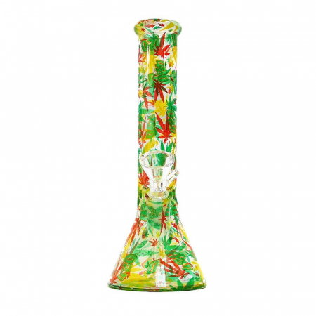 Bong sticla, Black Sheep, Rasta Leaves, 26cm [2]