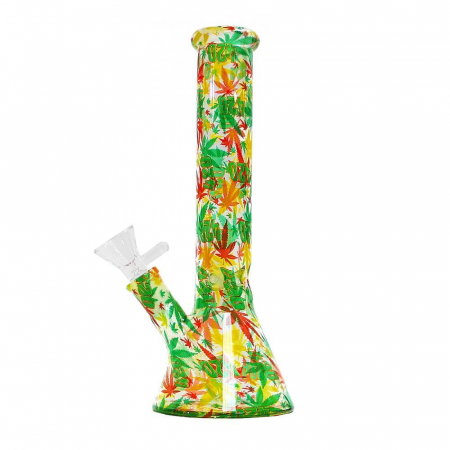 Bong sticla, Black Sheep, Rasta Leaves, 26cm [1]