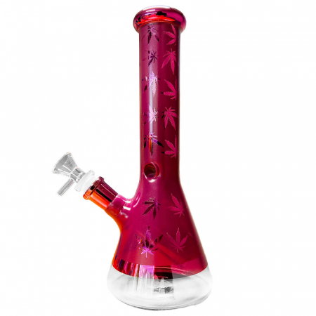Bong sticla, Black Sheep, Weed Leaves Purple, 25cm [1]