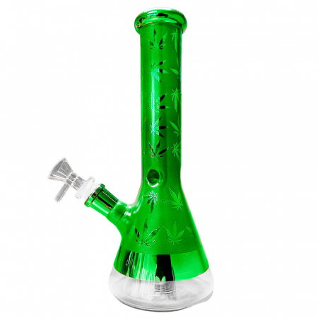 Bonguri - Bong sticla, Black Sheep, Weed Leaves Verde, 25cm