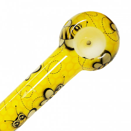 Pipa sticla, Urban Crew, Yellow Bee, 13cm [1]