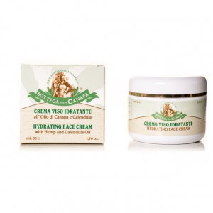 Creme si uleiuri de canepa - Crema de fata hidratanta cu ulei de canepa si calendula, Organic, 50ml